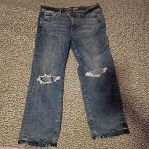 Torrid Women's Distressed Straight-Leg Jeans - Medium Blue 12R